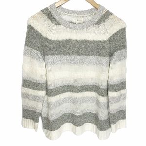 🎄 3/$15 Lou & Grey Striped Fuzzy Sweater, Size XS
